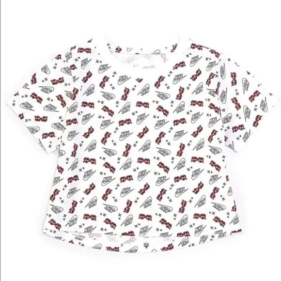 Nike Cropped Stunner Logo and Sunglasses Cotton Tee Size Xl - Picture 3 of 10